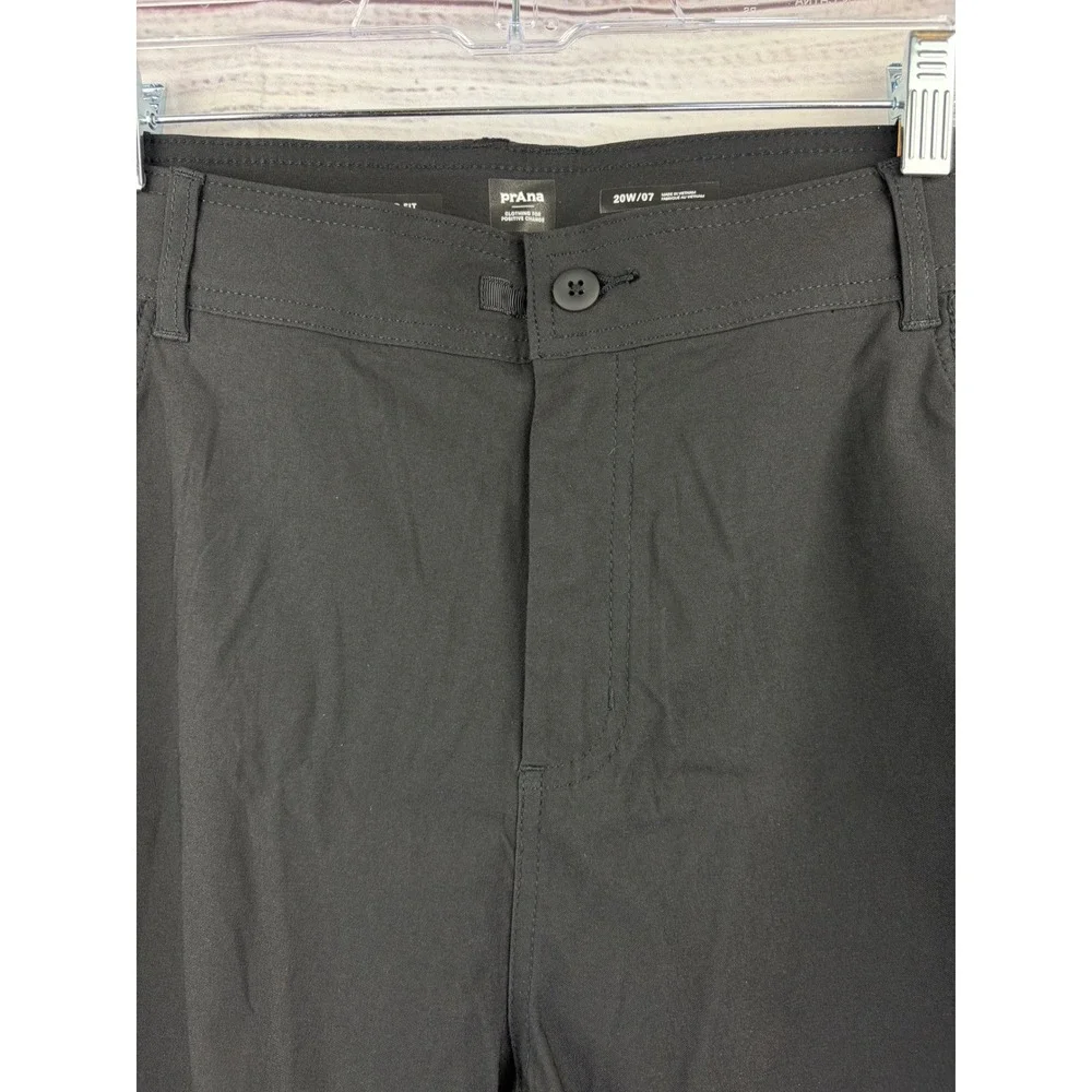 Prana Halle Short Plus II 20W Black ReZion Stretch Hiking Shorts 7